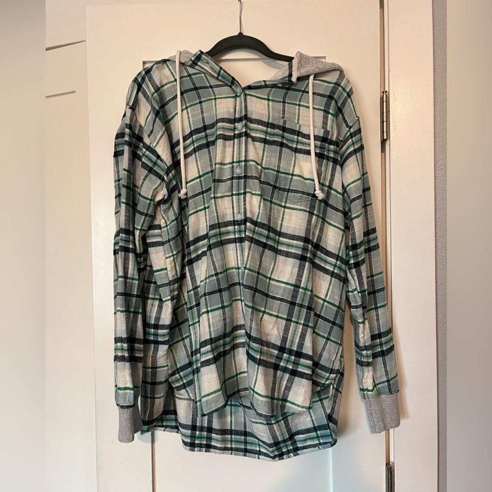 American Eagle Hooded Flannel